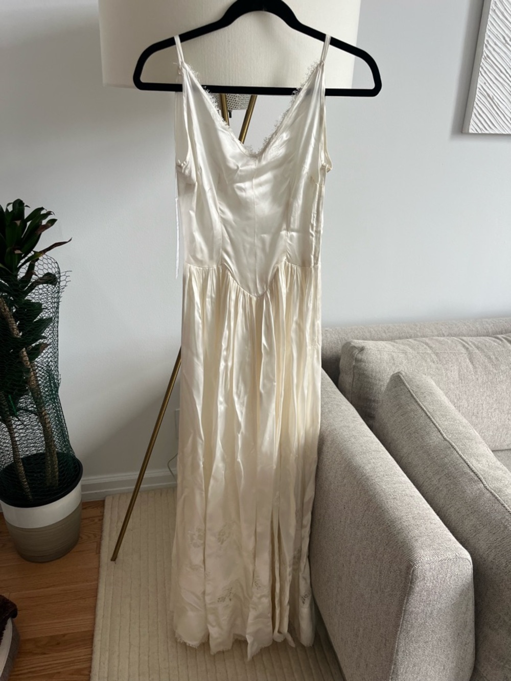 Vintage 1940s Bridal Dropwaist Gown